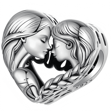 shumee Obeski za Pandora obesek Obesek Srce Sisters Srebro 925 Trusky Obeski