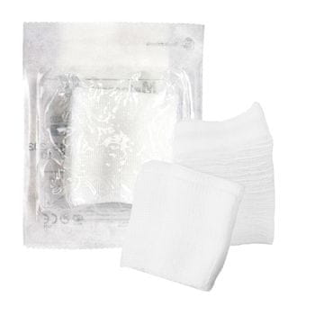 shumee Sterilni obkladek 5x5 iz gaze, 12 plasti, 17 niti, Matocomp, 5 kosov v pretisnem omotu