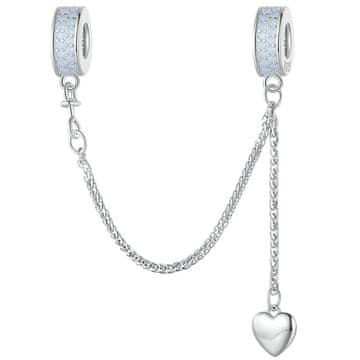 shumee Obeski za Pandora varnostne verižice Obeski Pave Heart iz sterling srebra 925 Trusky Obeski