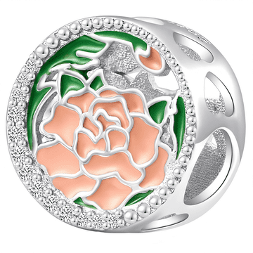 shumee Obeski za Pandora obesek z obeskom April Peony, srebro 925, Trusky Charms