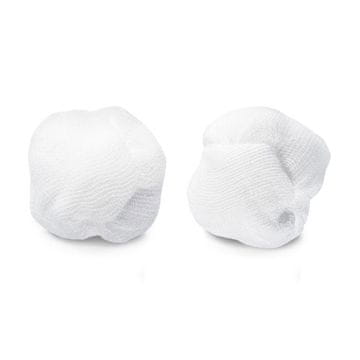 shumee Sterilna gaza 15 cm x 15 cm, kroglica, 17 niti, 5 kosov, blister + ETIKETA