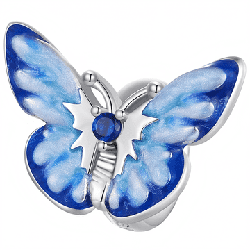 shumee Obeski za Pandora obesek z zamaškom iz modrega metulja, srebro 925, Trusky Charms