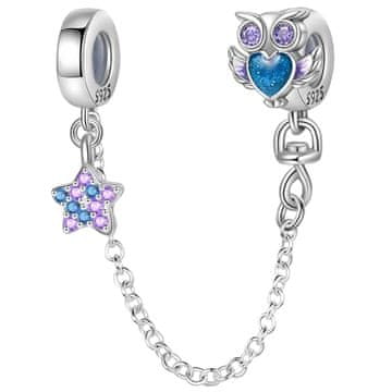 shumee Obeski za Pandora obesek z varnostno verižico in obeskom Sova Trusky