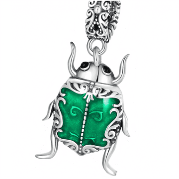 shumee Obeski za Pandora obesek z zelenim hroščem, srebro 925, Trusky Charms