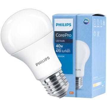 shumee LED sijalka E27 A60 4.9W = 40W 470lm 6500K Hladno 200° PHILIPS