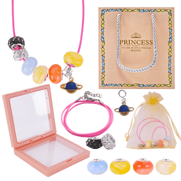 shumee Komplet za izdelavo ogrlice z barvitimi obeski in perlicami