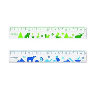 shumee Prozorno plastično ravnilo s tiskom 20 cm