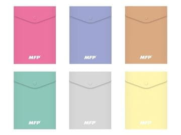 shumee Mapa A6 PP z mešanico pastelnih barv in zapiranjem na gumb