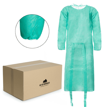 shumee XXL zelen predpasnik za enkratno uporabo z elastiko (24g netkano blago) 100 kosov