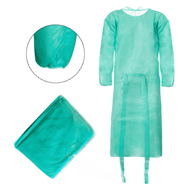 shumee XXL zeleni predpasnik za enkratno uporabo z elastiko (24g netkano blago) 10 kosov