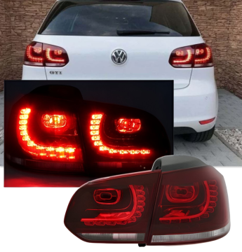 shumee NOVE LED zadnje luči za VW GOLF 6 VI od 2008 do 2012 RDEČE BELE CERTIFIKAT