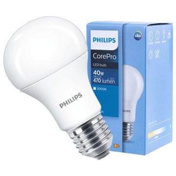 shumee LED sijalka E27 A60 4.9W = 40W 470lm 3000K Toplo 200° PHILIPS