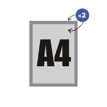 Magnetni okvir A4 - srebrn