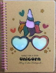 shumee Spiralni zvezek B6/80K na kvadrat, kraft Samorog