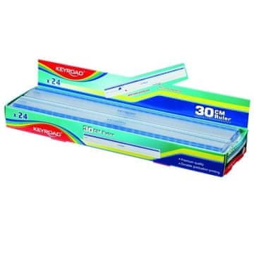 shumee 30 cm prozorno plastično ravnilo (24 kosov)