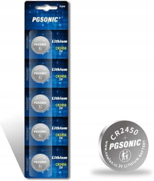 shumee PGSONIC CR2450 litijeve baterije 5 kosov.