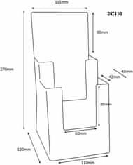 Namizno stojalo 3xDL (99x210 mm)