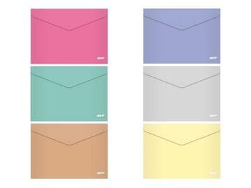 shumee Mapa A4 PP z mešanico pastelnih barv in zapiranjem na gumb