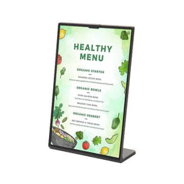 shumee Stojalo za informacijski meni TIP L Črna A6