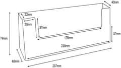 Namizno stojalo DL vodoravno (210 x 99 mm)