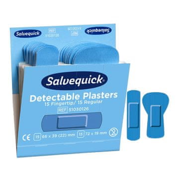 shumee Cederroth Salvequick modri zaznavni obliži za prste, 30 kosov.