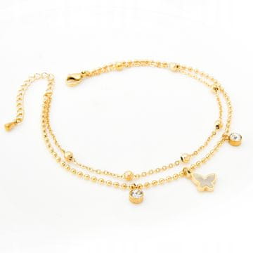 shumee Zlata zapestnica z dvojnim metuljem za gleženj