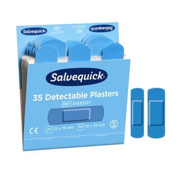 shumee Cederroth Salvequick modri detekcijski obliži, dve velikosti, 35 kosov