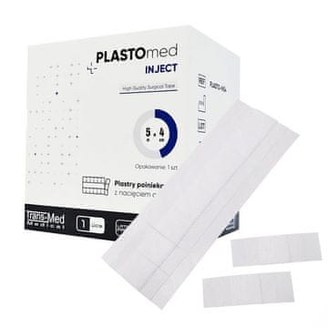 shumee Netkani obliži za injiciranje s povojem 4 cm x 5 m z zarezo na vsaka 2 cm Plastomed Inject 250 kosov