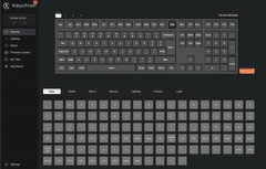 Keychron V6 Max brezžična mehanska tipkovnica, Bluetooth, Gateron Jupiter Banana stikala, RGB, črna (V6M-D4-UK)