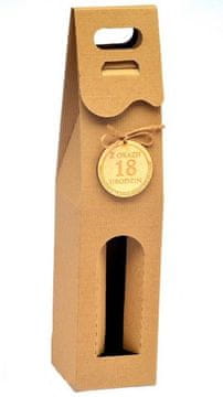 shumee Kartonska škatla za alkohol 39 x 9 x 9 cm - 5 kosov. 18 LET RS8 siva