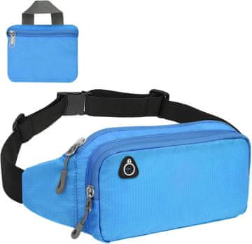 shumee Ultralahke zložljive torbe za zadnjico, vodoodporna torbica, MODRA