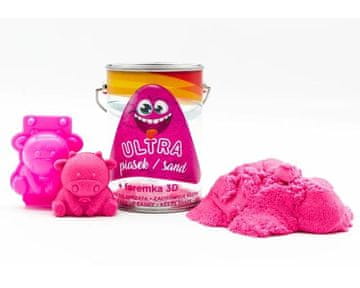 shumee Ultra pesek 150 g roza + modelček za čokoladni bonbon