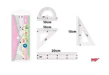 shumee Geometrijski komplet 4 kosov v etuiju