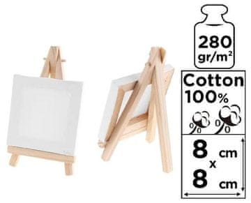 shumee Mini platno 8x8cm 280G/m2 + stojalo