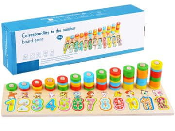 shumee Barvita lesena sestavljanka s številkami ZA3604