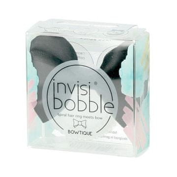 Invisibobble Bowtique Spiral Hair Ring vrtinasta gumica za lase z mašnico 1 kos Odtenek true black