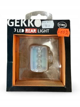 Knog KNOG GEKKO ZADNJA KOLESARSKA LUČKA PROZORNA SILIKONSKA 3XLED