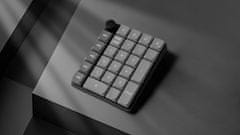 Keychron K0 Max brezžična nizkoprofilna mehanska numerična tipkovnica, rjava stikala, RGB, črna (K0M-H3)
