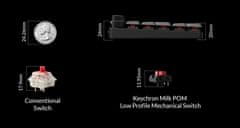 Keychron K0 Max brezžična nizkoprofilna mehanska numerična tipkovnica, rjava stikala, RGB, črna (K0M-H3)