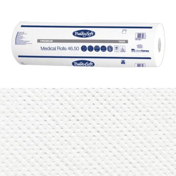shumee Medicinski vložki v roli 50 cm x 46 m beli 17 g BulkySoft Premium 1 rolica (135 kosov 50 cm x 34 cm)
