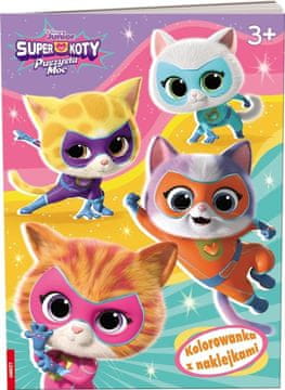 shumee Supermačke. Pobarvanka z nalepkami