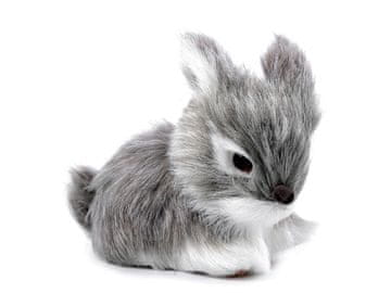 Plišasti velikonočni zajček za venčke in škatle - svetlo siva