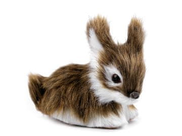 Plišasti velikonočni zajček za venčke in škatle - bež temen.