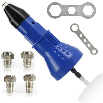 GEKO Adapter za slepe kovice 4x nastavek za kovičenje 2,4-4,8mm