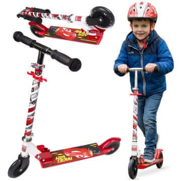 Disney DISNEY CARS Dvokolesni skuter z zavoro, do 50 kg, zložljiv, nastavljiv za otroke 6+