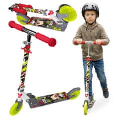 Disney DISNEY Mickey Mouse Dvokolesni skuter z zavoro, do 50 kg, zložljiv, nastavljiv za otroke 6+