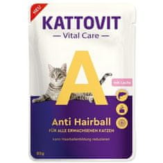 Kattovit Cat Vital Care Anti Hairball losos žepek 85g
