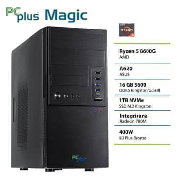 PCplus Magic namizni računalnik, R5-8600G, 16GB, SSD1TB, FreeDOS