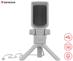 Genesis RADIUM 250 profesionalni mikrofon, 192kHz, USB-C, RGB, bel