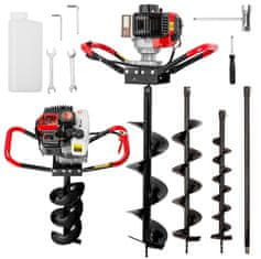 Silver Tools Motorni zemeljski vrtalnik 4,7KM + 3 svedri